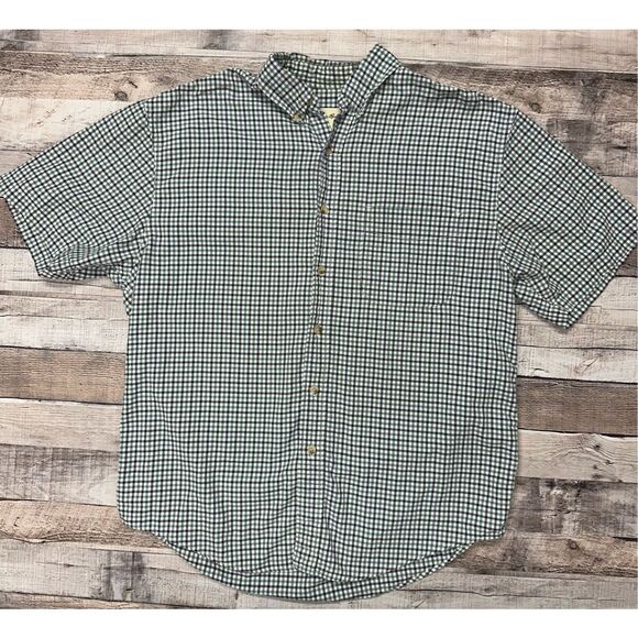 Eddie Bauer Men’s Gingham Hiking Outdoors Camping Lake Summer Short Sleeve Shirt - Picture 1 of 6